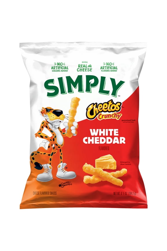 Cheetos Crunchy Cheese White Cheddar Flavored Snacks, 6.5 oz