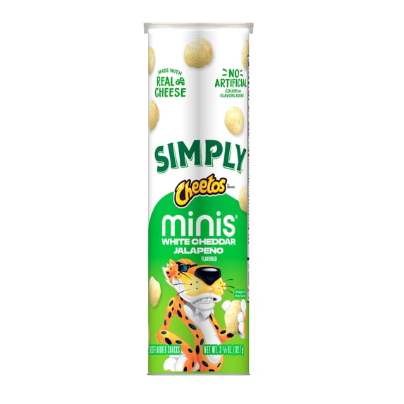 Simply Cheetos Mini White Cheddar Snacks, Jalapeno Flavor, 3.625 oz