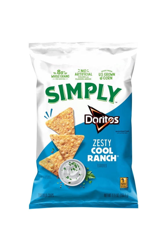 Doritos Zesty Cool Ranch Tortilla Chips, 5.5 oz
