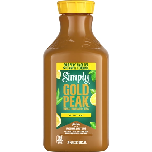 Simply Gold Peak - Tea & Lemonade Bottle, 76 fl oz