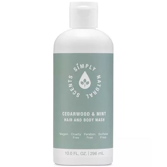 SIMPLY NATURAL SCENTS Hair & Body Wash - 10 oz. - CEDARWOOD & MINT