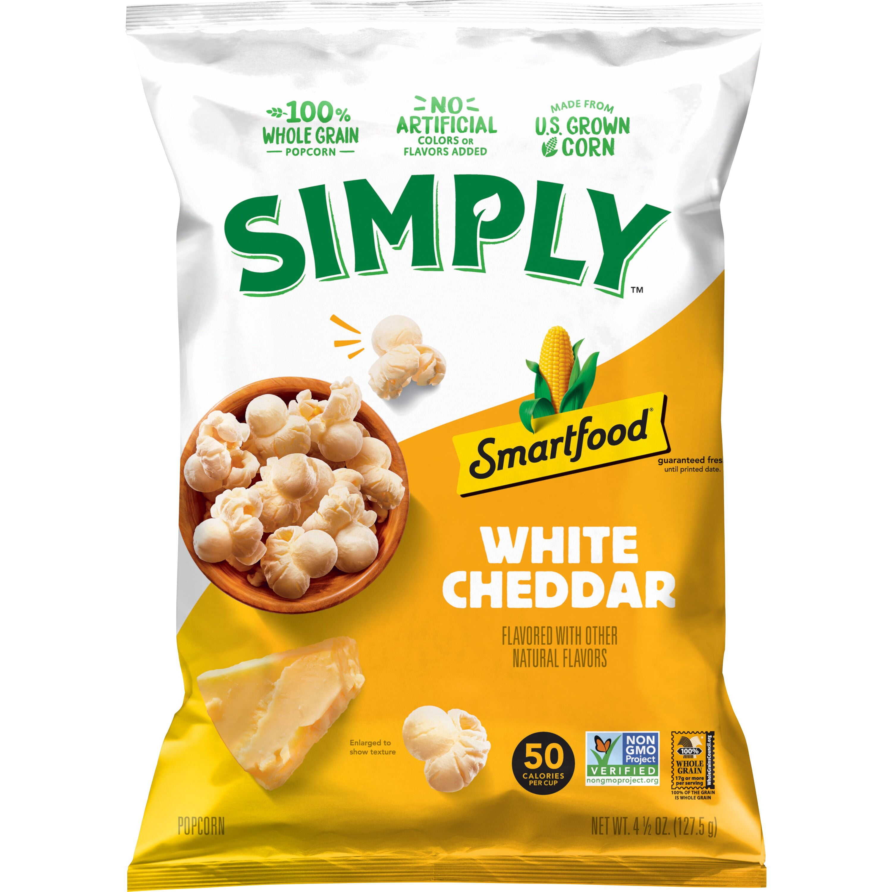 Simply Smartfood White Cheddar Popcorn, 4.5 oz