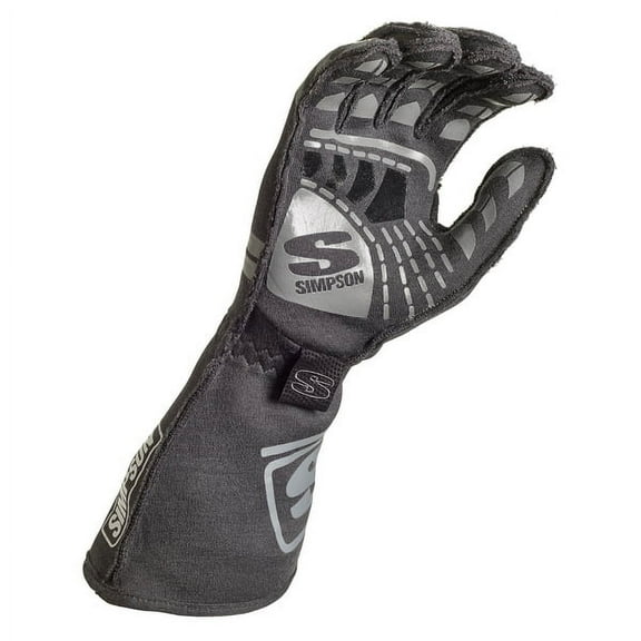 SIMPSON RACING EGLG ENDURANCE GLOVES SFI 3.3/5 rated Large, Gray, Pair