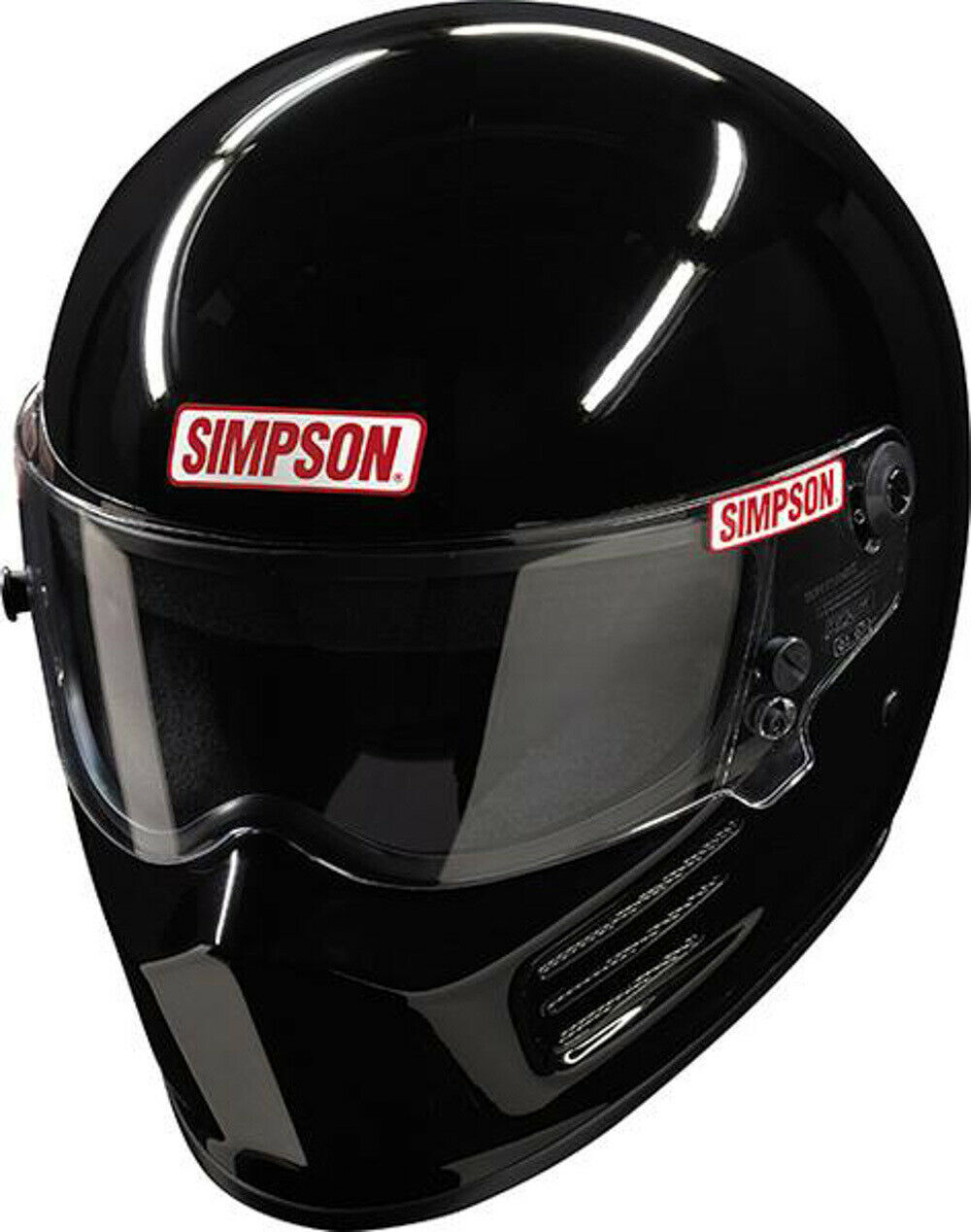 SIMPSON SAFETY 7200012 Bandit Racing Helmet Gloss Black SA2020 - Size Small
