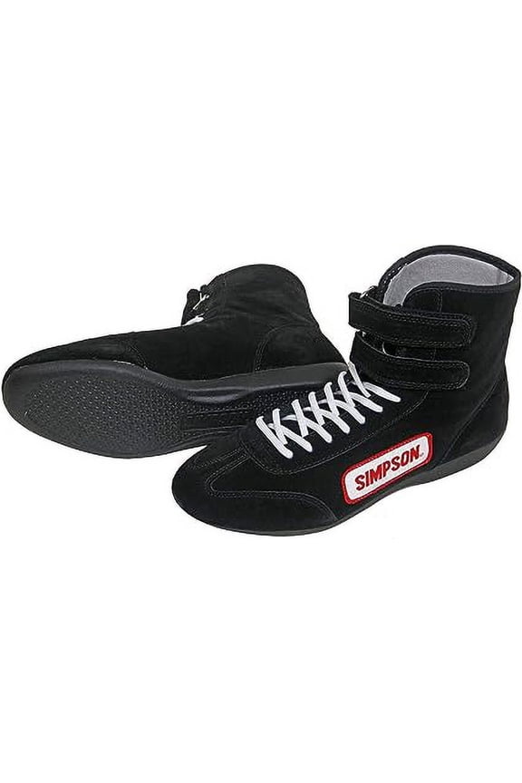 SIMPSON SAFETY Size 7 Black High-Top Driving Shoes P/N 28700BK