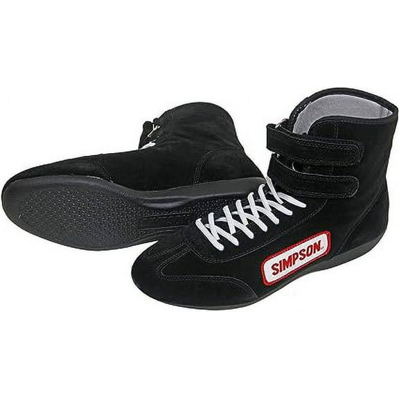 SIMPSON SAFETY Size 7 Black High-Top Driving Shoes P/N 28700BK