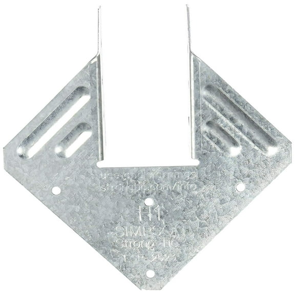 Simpson Strong-Tie H1 Hurricane Tie Fastener - Zinc Galvanized Steel - 1 Piece