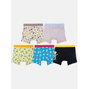 Simpsons Boys Cotton Boxer Brief Underwear 5-pack, Size 4 to 8