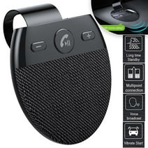 SIMR Bluetooth 5.0 Handsfree Car Kit, Car Visor Multipoint Speakerphone, Wireless Bluetooth Speaker for Car, Auto on off/2 phones connection/Siri/Google Assistant Supported