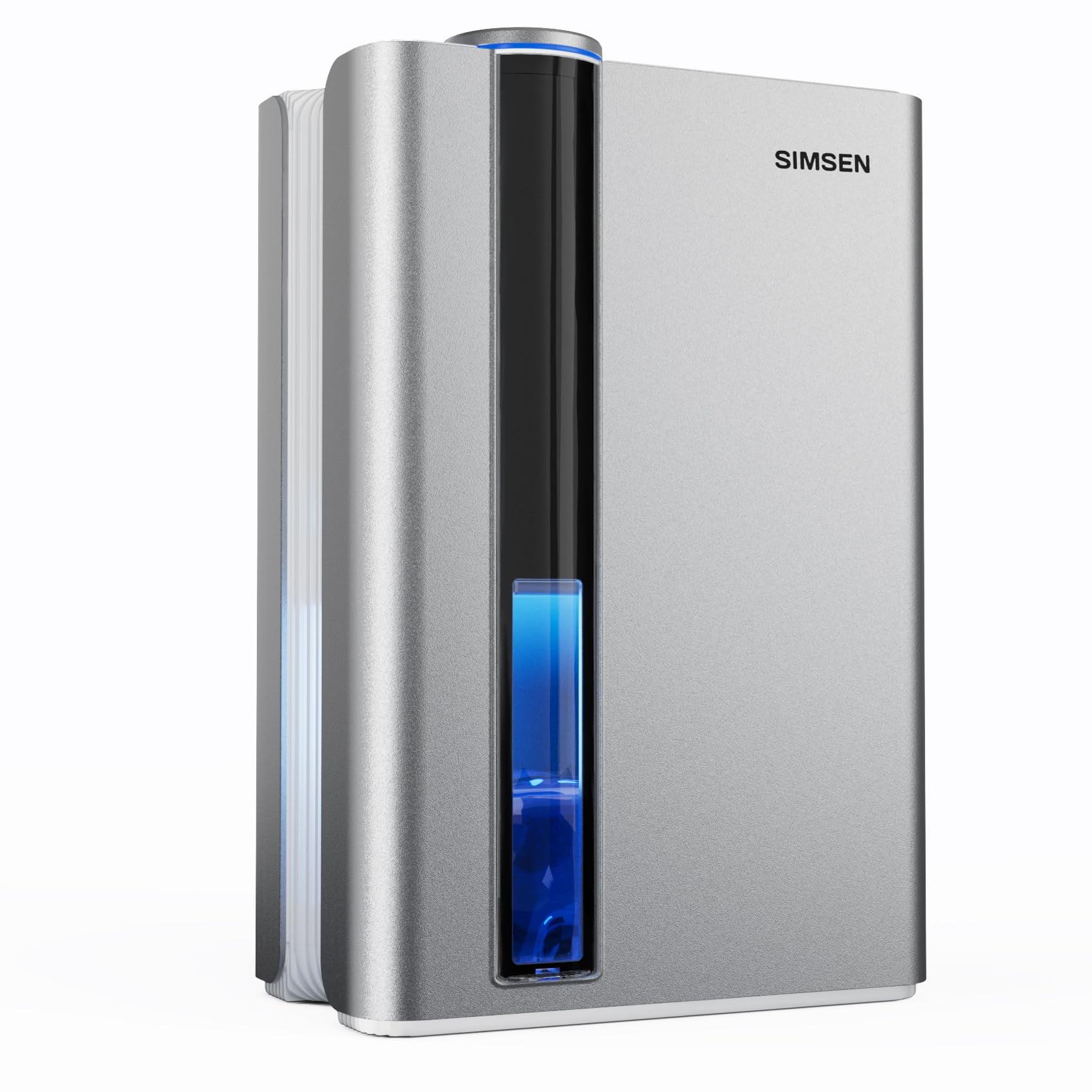 SIMSEN 95oz Dehumidifiers for Home, 800 sq ft Quiet Small Dehumidifier with Drain Hose, Dehumidifiers for Bedroom Bathroom Basements Closet RV (Silver) C33