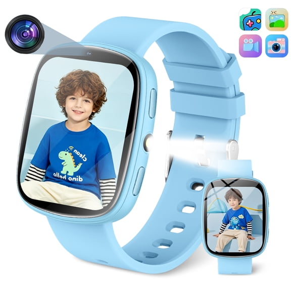 SIMSONLAB 2026 Kids Smart Watch 1.83"HD Screen Camera Game Sleep Tracking Calculator Children Daily Gift Blue