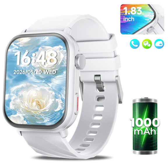 SIMSONLAB Multifunctional Smartwatch, with 1000mAh Battery Ultra-Thin Bluetooth Calling 100+ Sport Modes Fit with Android and iOS