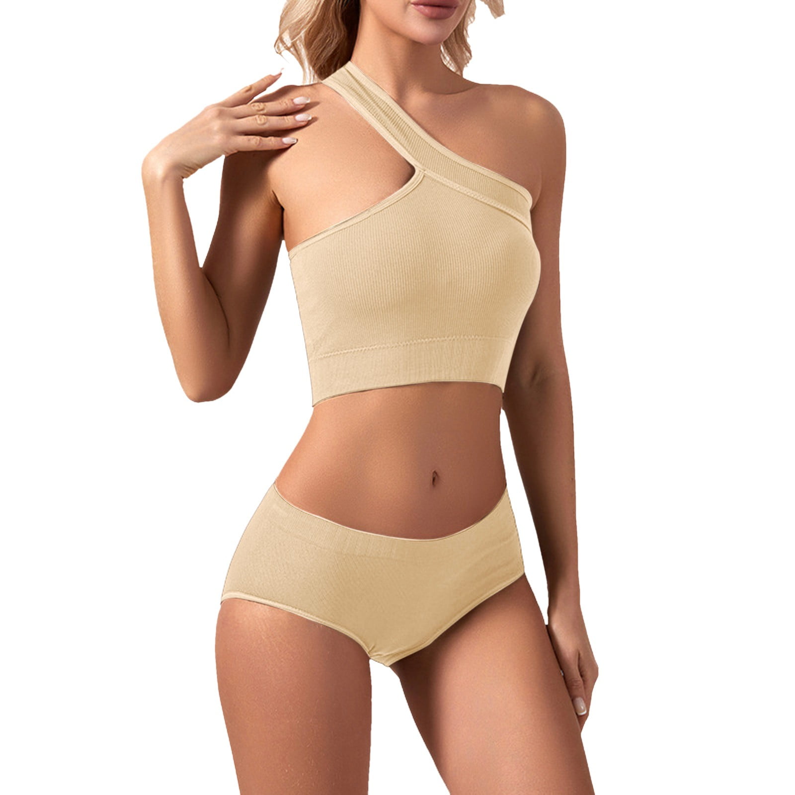 SIMU Bras for Women Women Padded Sports Bra Bralette and Panties Set Seamless Brief Sports