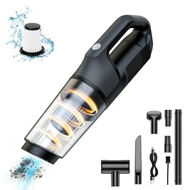 SIMWAL Handheld Vacuum Cleaners, Car Vacuum Portable Cordless 9500Pa Powerful Suction, Portable Hand Held Vacuum with LED light, Multi-Nozzles for Car, Office, Home Cleaning, Black