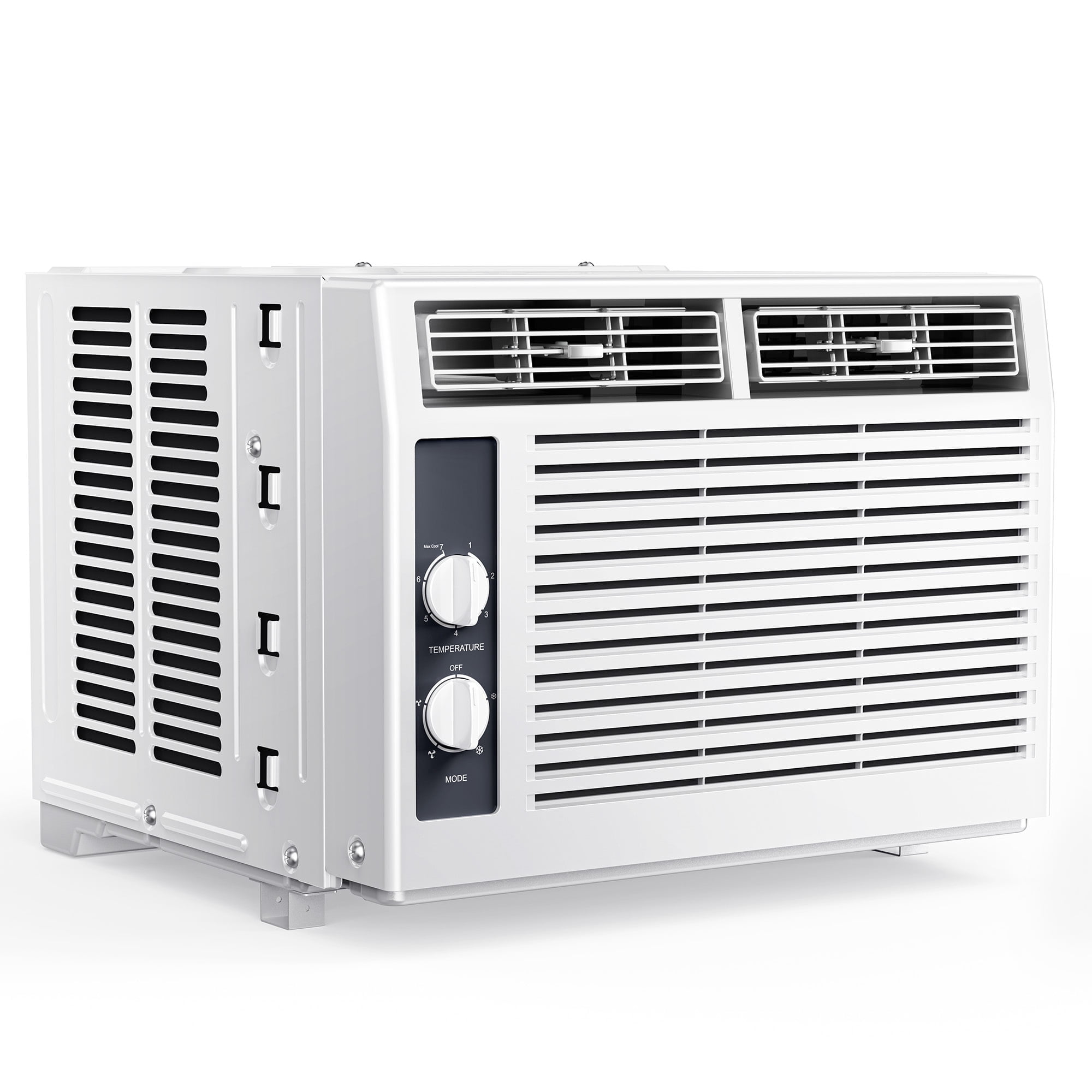 SIMZLIFE 5,000 BTU Window Air Conditioner, Cools Up To 150 Sq Ft, Knob,2 Cooling Modes,Without Remote Control, White