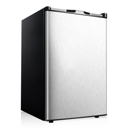 Simzlife 3.0 Cu.ft Upright Freezer,Single Door Compact Design,Reversible Stainless Steel Door,Suitable for Home,Dorm,Apartment and Office,Silver