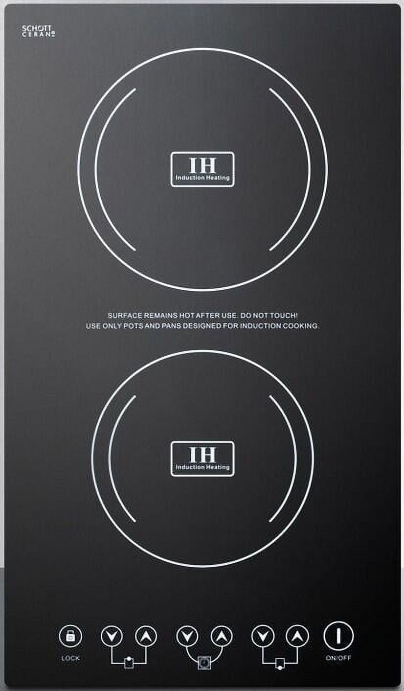 SINC2220 12 Smoothtop Electric Induction Cooktop With 2 Cooking Zones