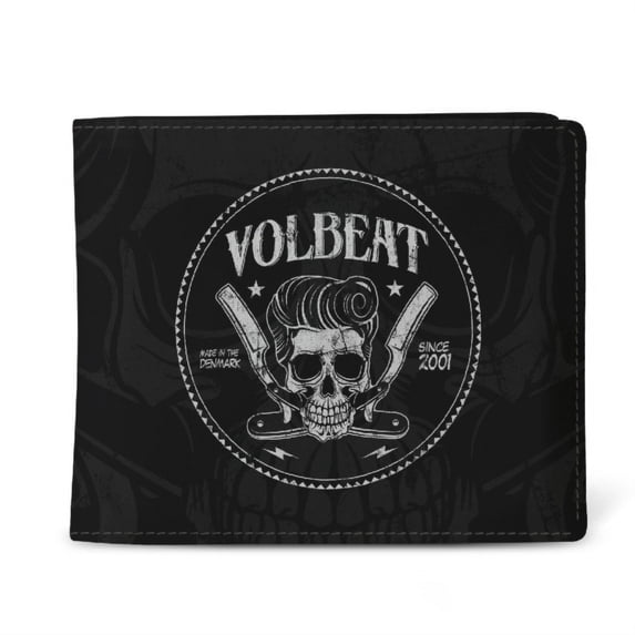 Volbeat Wallet Razorblade Skull Band Logo new Official Black Bifold