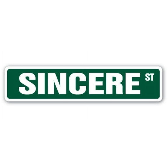 SINCERE Street Sign Childrens Name Room Sign | Indoor/Outdoor |  36" Wide
