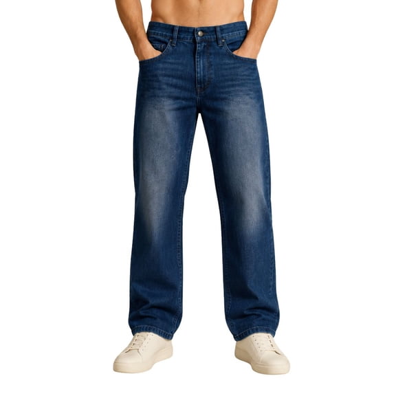 SINDON Relaxed MomFit Jeans for MEN(Navy Blue, Size:32)