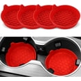 thumbnail image 1 of SINGARO Car Cup Holder Coaster, Silicone Cup Holder Insert, Universal Non-Slip Cup Holders, Car Accessories Interior for Women and Man Interior Sets 4 Pack Black, 1 of 10