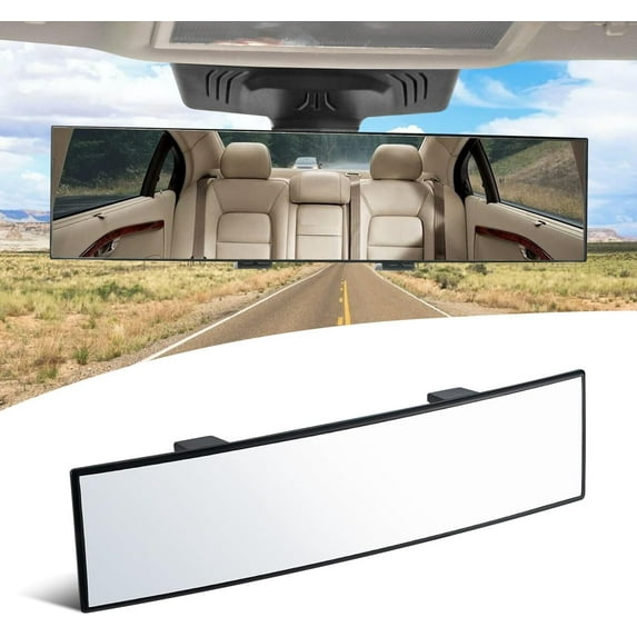 SINGARO Interior Rearview Mirrors, Universal Panoramic Car Rear View Mirror Accessories, Wide Angle Reduce Blind Spot Effectively for Car, Jeep, Truck, Motorcycle, Tractor, ARB, ATV, SUV, RV