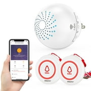 SINGCALL Tuya WiFi Smart SOS Emergency Wireless Caregiver Pager لكبار السن المرضى الأطفال 2 أجهزة الإرسال 1 جهاز استقبال المكونات الإضافية يدعم فقط 2.4 جيجا هرتز Wi-Fi