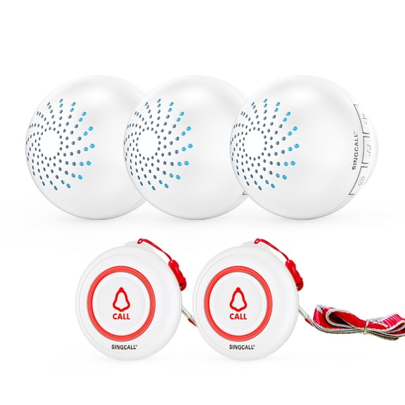 SINGCALL Wireless Caregiver Pager Call System Nurse Calling Alert Patient Help System for Home
