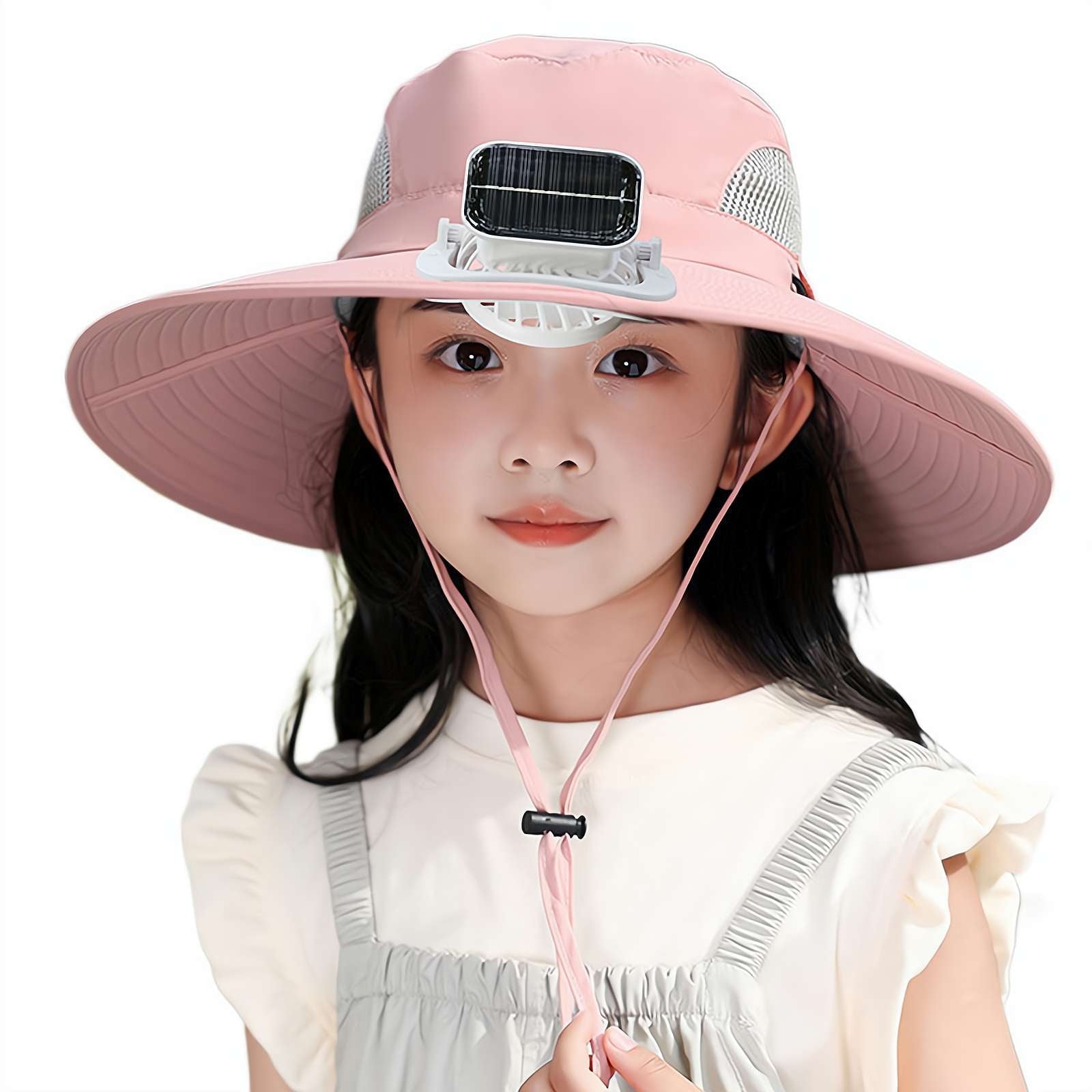 SUKVPSI Solar Power Fan Sun Hat for Child, Children UV Protection Summer Sun Hat, Cooling Sun Hat for Child for Campaign Outdoor Sports Fishing