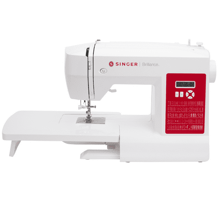 SINGER 62C Brilliance™ Plus Computerized Sewing Machine with Extension Table & Accessory Kit | 180 Stitch Applications, LCD Screen & High-End Touch buttons | Perfect for Creative Sewing Projects