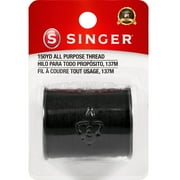 SINGER All-Purpose Polyester Thread, Black, 150 Yards
