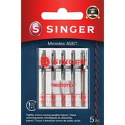 SINGER Assorted Size Microtex Steel Sewing Machine Needles (5 Pack)
