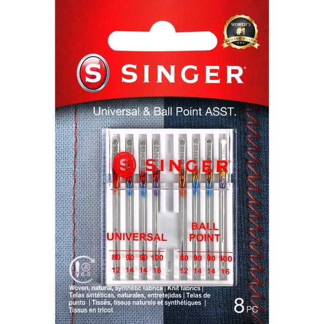 SINGER Assorted Size Universal Regular & Ball Point Sewing Machine