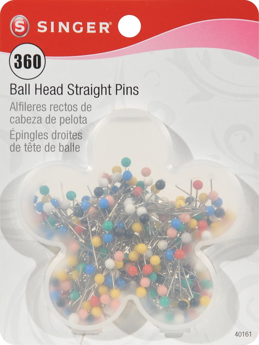 Flower Head Pins, Multi-Colored BRIGHT 40 Count – The Singer Featherweight  Shop