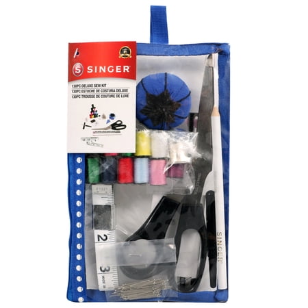 SINGER Beginner Sewing Kit with 130 Pieces and Zipper Storage Pouch