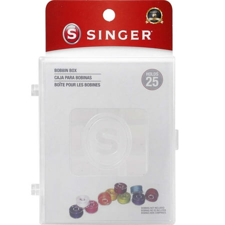 SINGER Bobbin Box with Hinged Lid, Holds 25 Bobbins