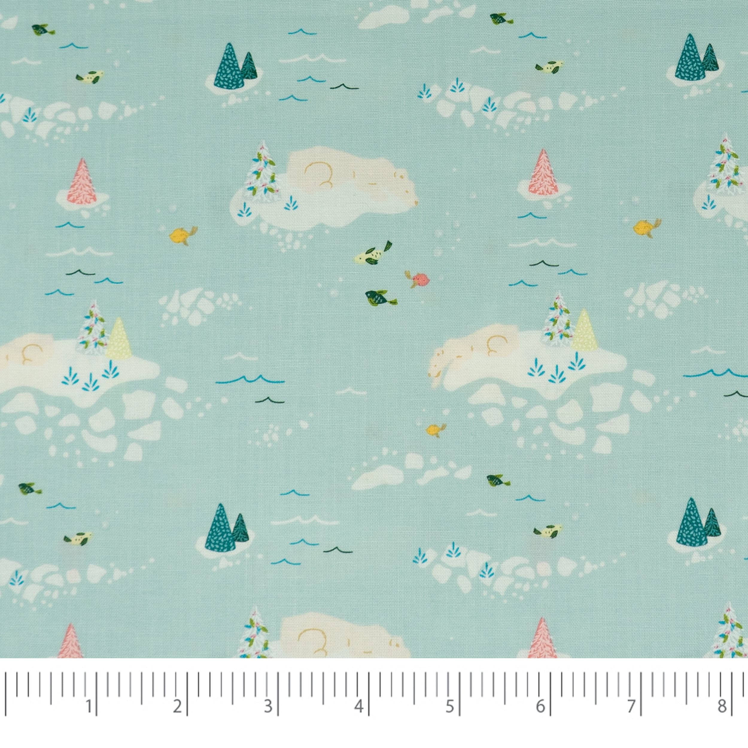 SINGER Christmas Collection 44" 100% Cotton Clouds Sewing & Craft Fabric 8 yd By the Bolt, Multi-color