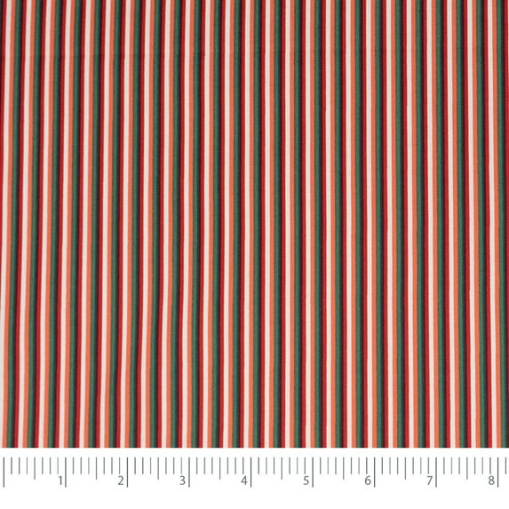 SINGER Christmas Collection 44" x 2 yd 100% Cotton Striped Sewing & Craft Fabric, Multi-color
