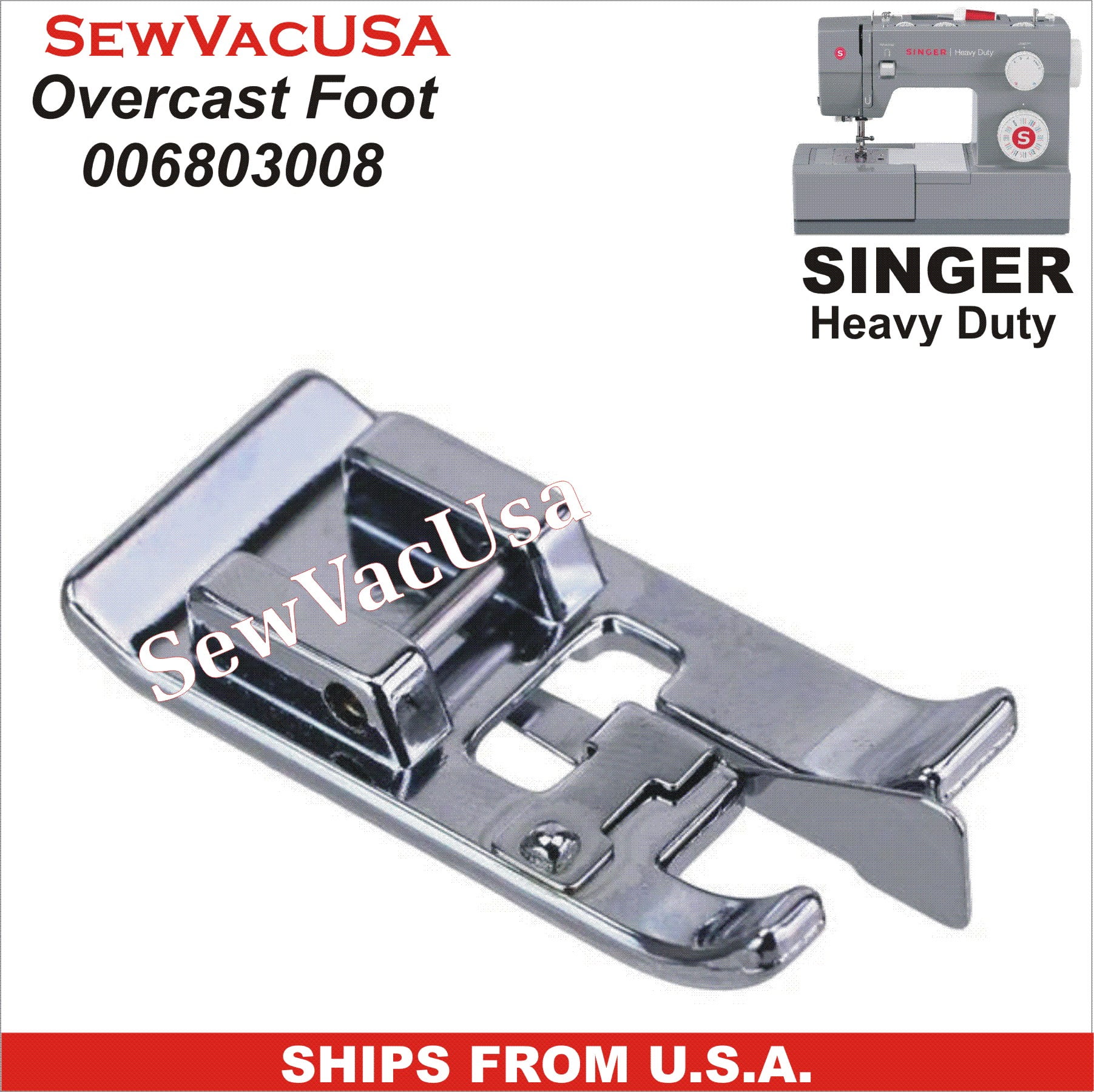 SINGER Compatible Overcast Foot 006803008 For SINGER Heavy