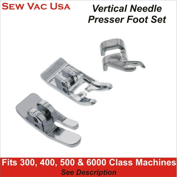 SINGER Compatible Presser Foot Set Fits All Singer Vertical Needle Machines In Description