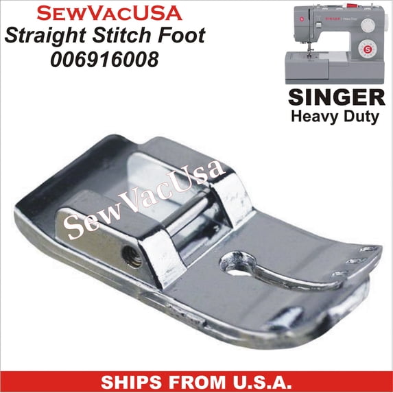 SINGER Compatible Straight Stitch Foot 006016008 For SINGER Heavy Duty Model 4111 & More See Description