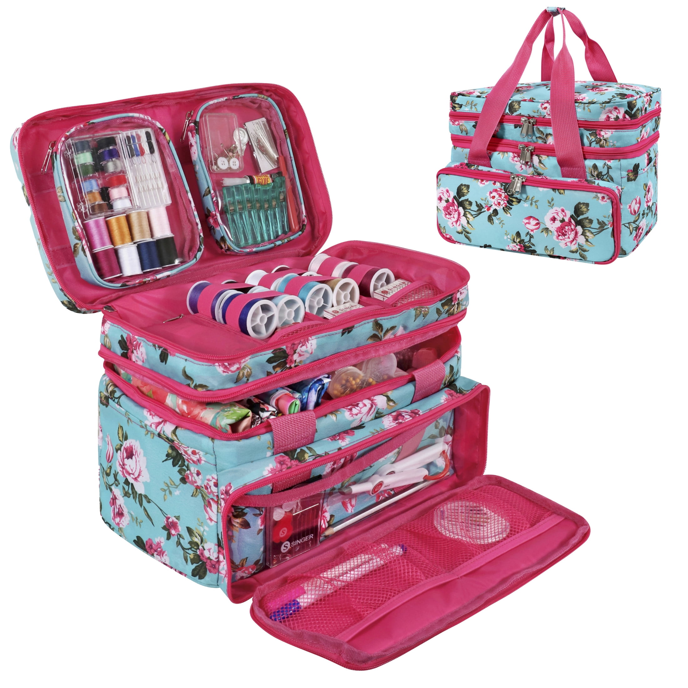 18+ Sewing Supplies Organizer SINGER Sewing Accessories Organizer (Bag Only) – Double Layer Portable