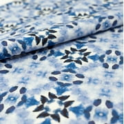 SINGER FABRICS - 100% Cotton Print, Craft Quilting, 44" x 8 Yards, China Blue Batiks, Precut Fabric