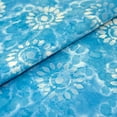 thumbnail image 1 of SINGER Fabric Batik 100% Cotton Print Light Sku Blue Sunflower, 42 inch, Cut by the Yard, 1 of 6