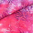 thumbnail image 1 of SINGER Fabric Batik 100% Cotton Print Pink and Purple Leaves, 42 inch, Cut by the Yard, 1 of 6