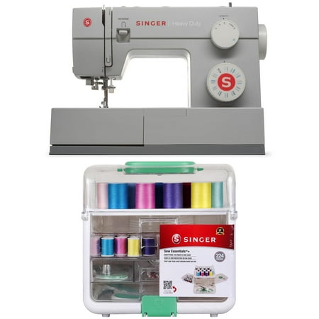 SINGER® Heavy Duty 44S Mechanical Sewing Machine and SINGER® Sew Essentials™ Sewing Kit Bundle