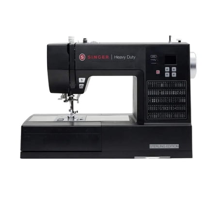 SINGER® Heavy Duty 6600C Sterling Computerized Sewing Machine + Accessory Kit | 100 Built-In Stitches, 215 Stitch Applications | 1100 Stitches/min | Metal frame, LCD Screen & 6 One-Step Buttonhole