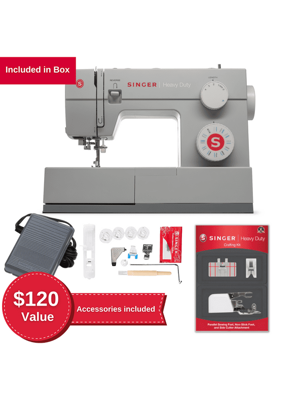 SINGER® Heavy Duty Value Bundle - 44S Sewing Machine with Presser Foot Kit