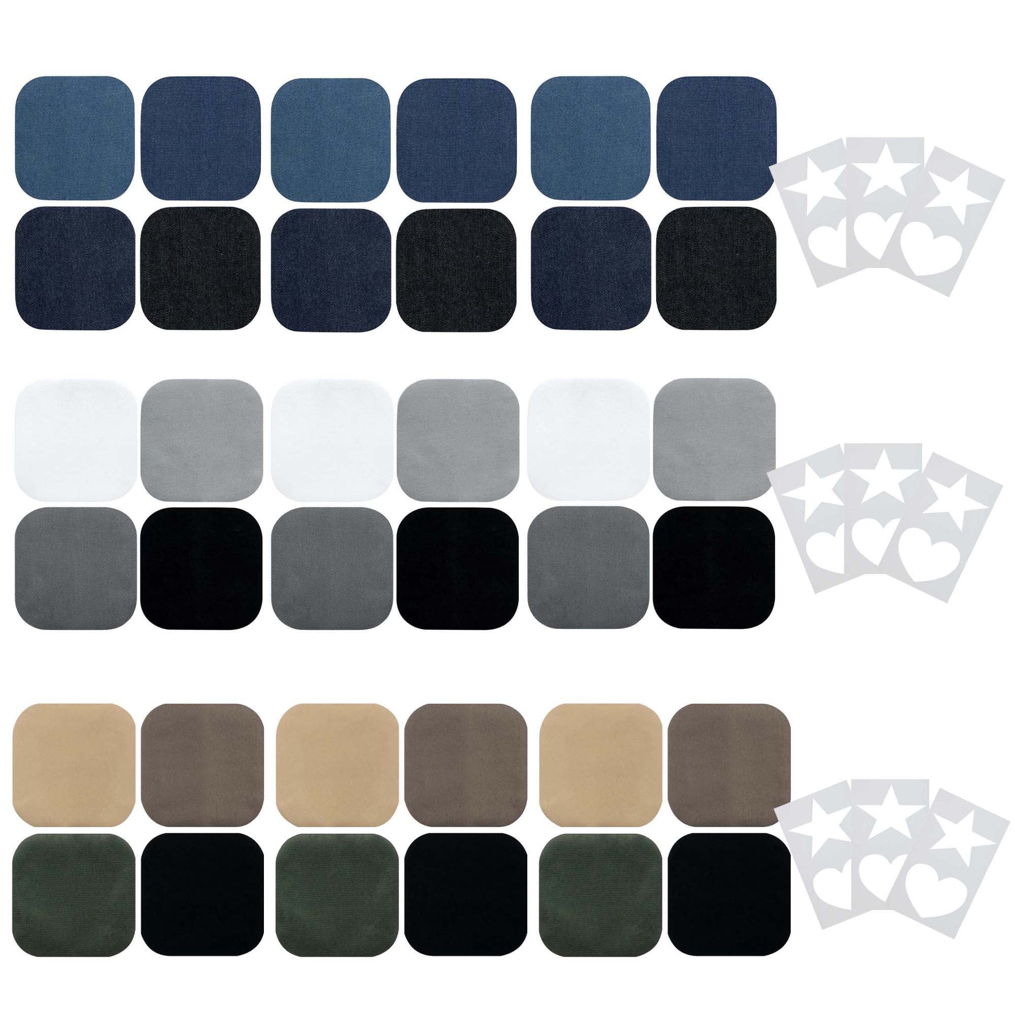 SINGER IronOn Fabric Patches in Assorted Denim and Twill, for Clothing