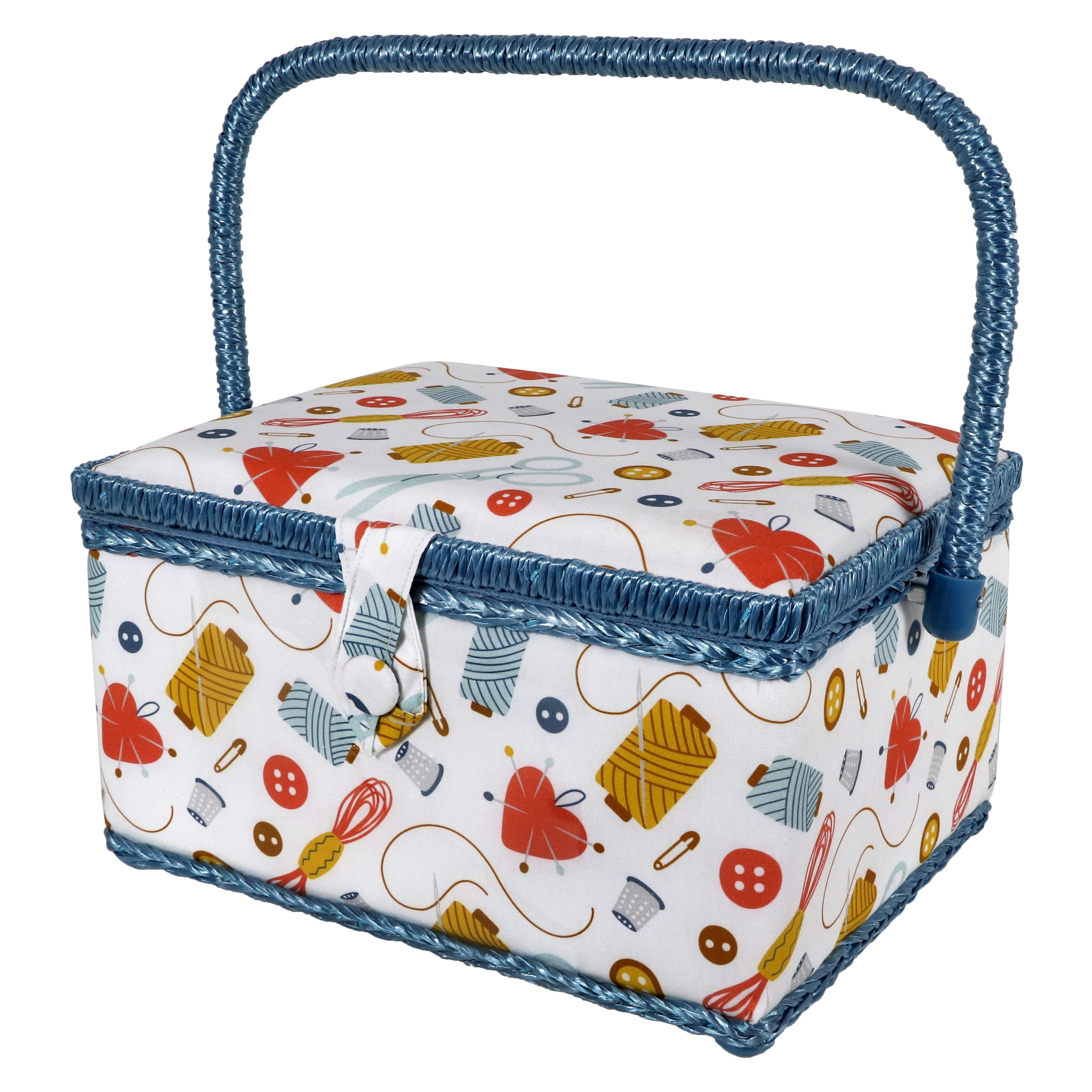 SINGER Large Sewing Basket in Sewing Accessories Print, Mult
